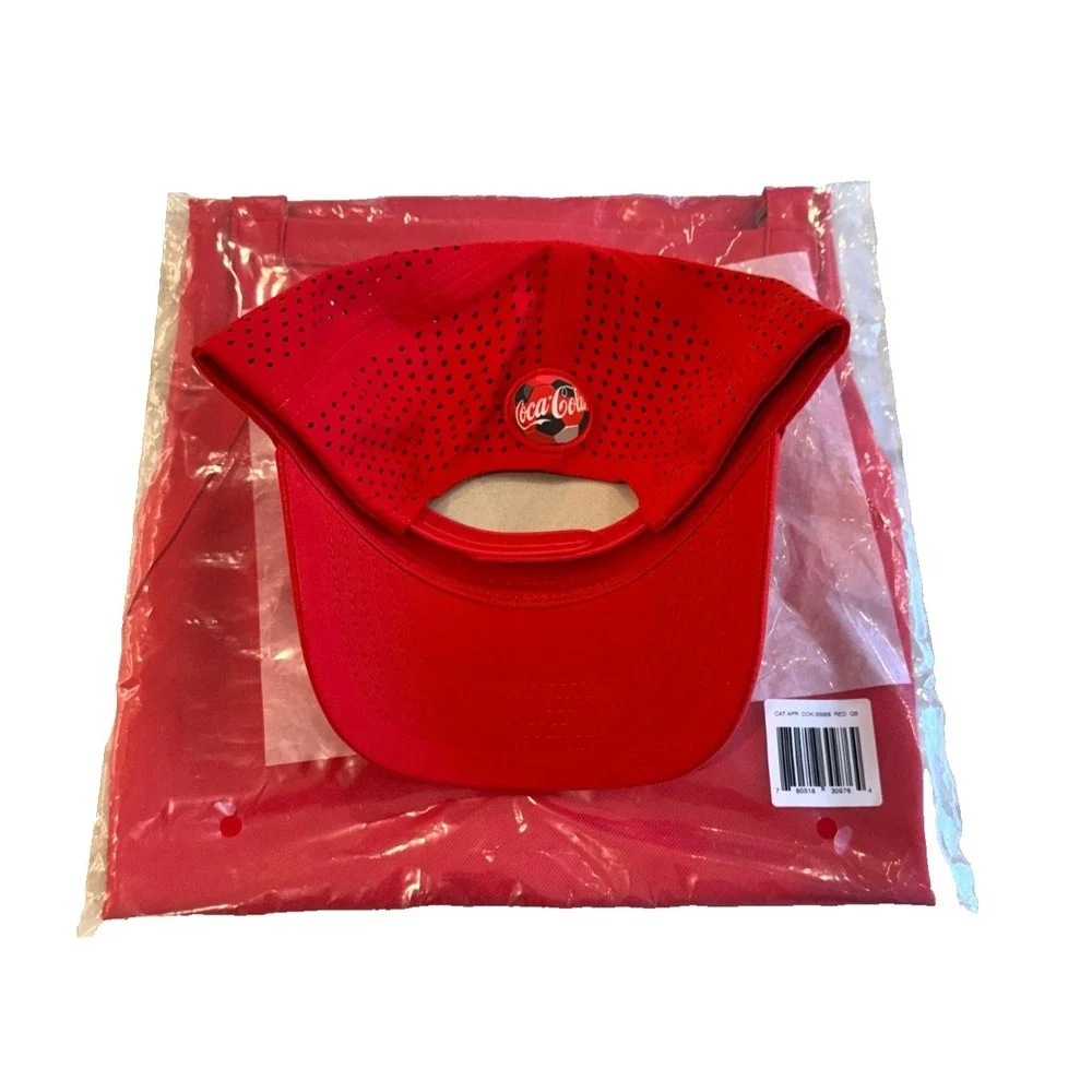 FIFA World Cup 2026 Soccer Coca-Cola Baseball Cap with Apron; Red